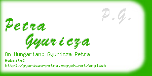 petra gyuricza business card